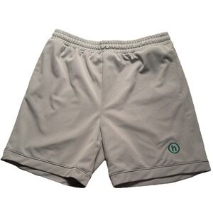 Hidden NY Shorts Mens XL Grey Green Logo Drawstring Outdoors Mesh Streetwear USA